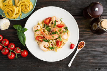 Pasta With Seafood And Tomatoes