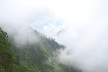 upslope fog in mountains