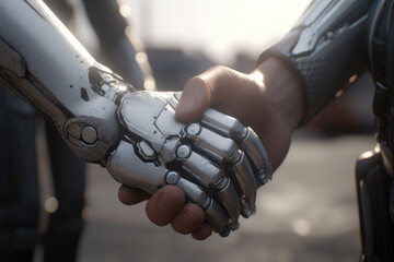 Humans and robot working together - Generative AI