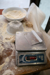 Portrait of bakery tools on the table