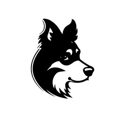Dog logo illustration for your design. Black and white logo