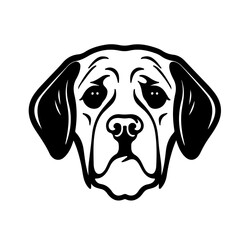 Dog logo illustration for your design. Black and white logo