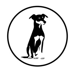 Dog logo illustration for your design. Black and white logo