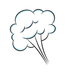 Fart smoke smelling cloud pop art comic book cartoon flat style design vector illustration. Bad stink or toxic fart aroma cartoon smoke cloud isolated on white background.