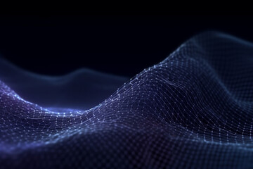 Abstract digital wave, Blue circular shape on the background, Futuristic point wave, Big data,