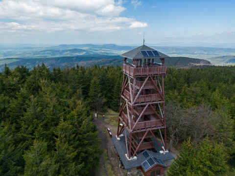 Orlickie Mountains - Zieleniec - the lookout tower on the top of the Orlica mountain