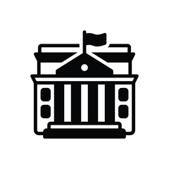 Black solid icon for governmental 