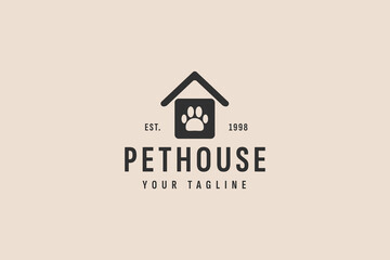 pet house logo vector icon illustration
