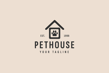 pet house logo vector icon illustration
