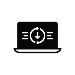 Black solid icon for restore 