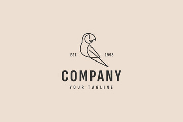 parrot line logo vector icon illustration © Dyn Studio