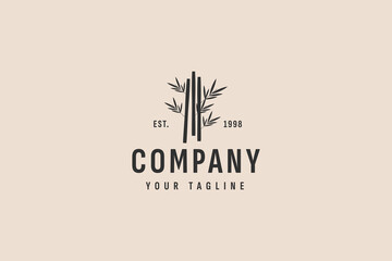 bamboo logo vector icon illustration