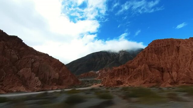 Walking timelapse in the mountains.