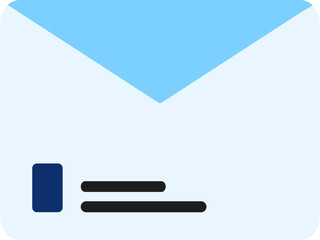 icon colored paper envelope for sending with a stamp