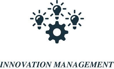 Innovation management icon. Monochrome simple sign from business concept collection. Innovation management icon for logo, templates, web design and infographics.
