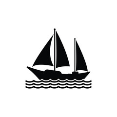 sailboat icon vector