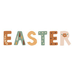 Easter lettering word hand drawn