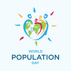 Banner or poster of world population day vector design