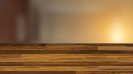 Wash basins in the public restroom. 3D rendering., Background with empty wooden table. Flooring.