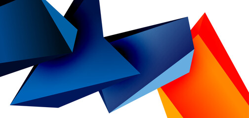 Vector 3d low poly triangle geometric design elements