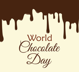 World Chocolate Day melting background, vector illustration