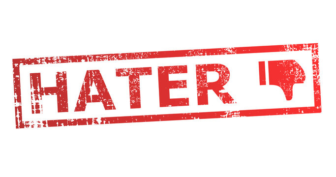 hater stamp illustration social media