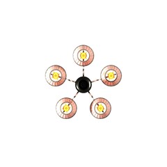 crystal chandelier for the interior isolated on white background, home lighting, 3D illustration, cg render