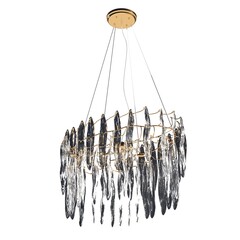 crystal chandelier for the interior isolated on white background, home lighting, 3D illustration, cg render