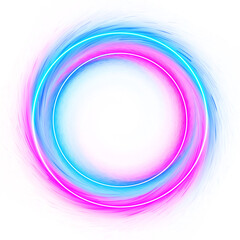 Neon Circle pink Blue Light PNG