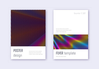 Minimalistic cover design template set. Rainbow ab