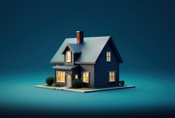 miniature model house, generative ai