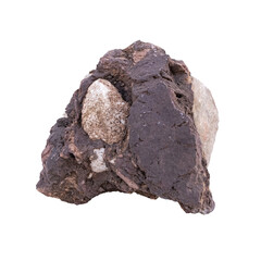 Conglomerate rock sample. Stone specimen. Sedimentary rock.