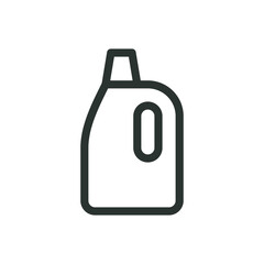 Fabric softener isolated icon, liquid fabric conditioner vector icon with editable stroke