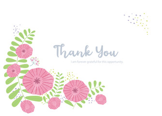 Vector illustration of bright pastel flowers. A frame on a white background.