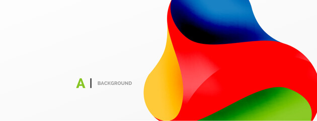 Geometric round shapes and circles abstract background. Wallpaper for concept of AI technology, blockchain, communication, 5G, science, business