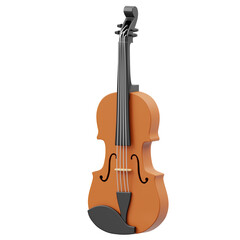 Fototapeta na wymiar Violin Musical Instrument 3D Icon