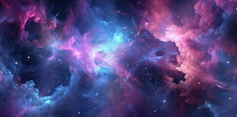 Galaxy texture with stars and beautiful nebula in the background, in the style of dark pink and dark gray. Generative AI - obrazy, fototapety, plakaty