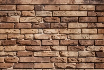 Obraz premium natural brown brick wall texture, generative ai