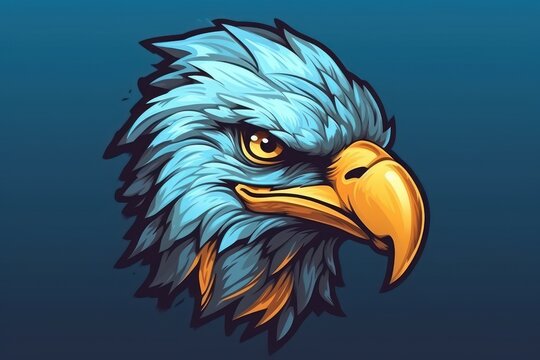 Oil painting style eagle logo. Beautiful illustration picture. Generative AI
