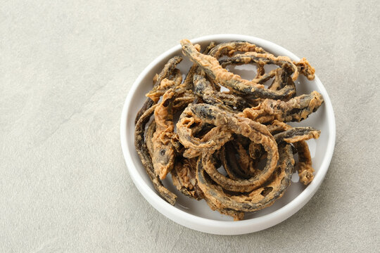 Belut Goreng or Fried Paddy Eel, (Monopterus albus), Indonesian traditional food
