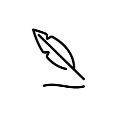 feather pen sign symbol vector