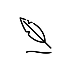 feather pen sign symbol vector