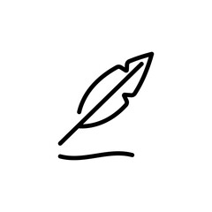 Obraz premium feather pen sign symbol vector