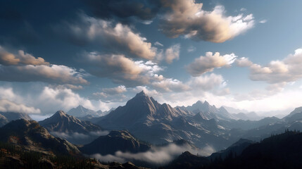 Mountain Hills Sky Mountain sky landscape nature and forest