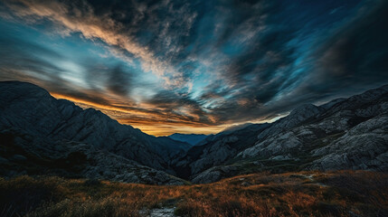 Fototapeta premium Mountain Hills Sky Mountain sky landscape nature and forest