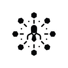 Black solid icon for affiliates 