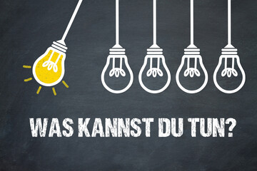 Fototapeta premium Was kannst du tun? 