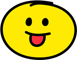 Face Expression Emoji Icon Doodle Round Face