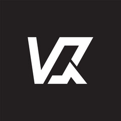 initial vq letter logo on black background vector icon illustration
