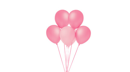 pink balloon isolated on white